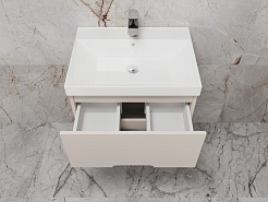 Style Line Тумба с раковиной Матис 60 подвесная крем – фотография-5